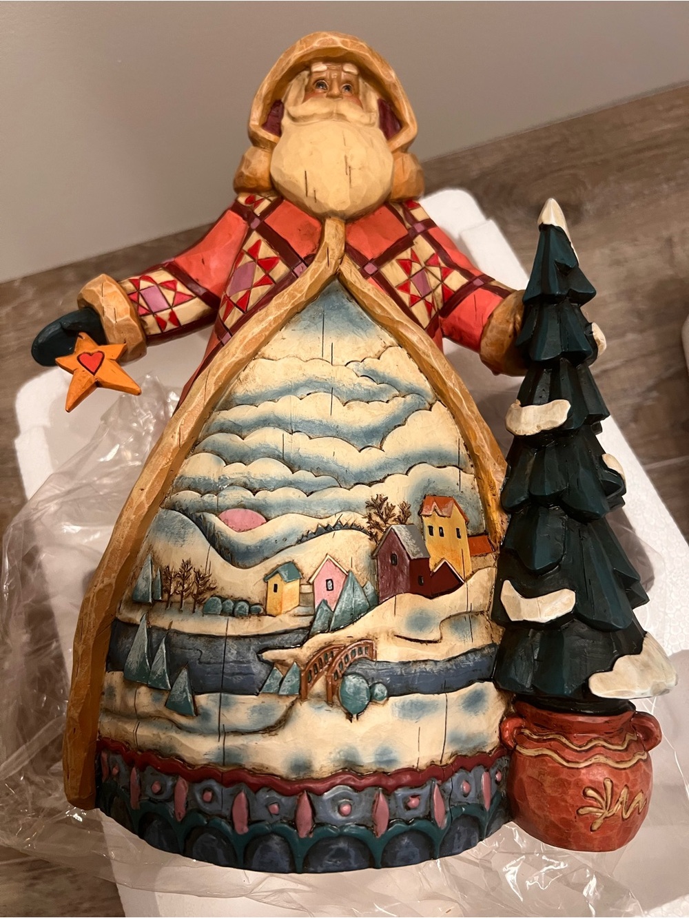 Jim Shore Heartwood Creek Dashing Through the Snow Santa / snow scene